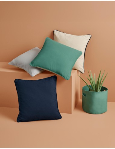 W-W355-Fairtrade Cotton Piped Cushion Cover